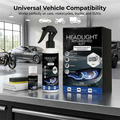 ⏳🚗 Last Day Promotion 60% OFF: Only £7.99‼️💡Bring Your Dull Headlights Back to Life｜Professional Car Headlight Restoration Kit🚙
