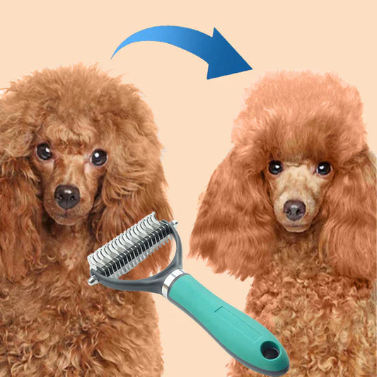 ⏰LAST DAY SALE: Only £5.99🔥Dual-Sided Pet Grooming Comb for Dogs & Cats