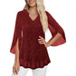 💎Surprise Price ￡13.99‼️🎇Women's Sparkly Split Flare Sleeve Top Limited Sale｜Elegant Split Flare Sleeve Glitter Top for Club & Date Nights💃