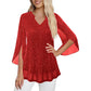 💎Surprise Price ￡13.99‼️🎇Women's Sparkly Split Flare Sleeve Top Limited Sale｜Elegant Split Flare Sleeve Glitter Top for Club & Date Nights💃