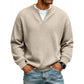 ⏳LAST DAY SALE ONLY ￡13.99!!🔥✨ Timeless Comfort | Men's Textured Waffle Layered-Look Long-Sleeve Tee