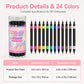📢📢48% OFF !!⏰️ 24 Colors Dual Ended Nail Art Pens Set