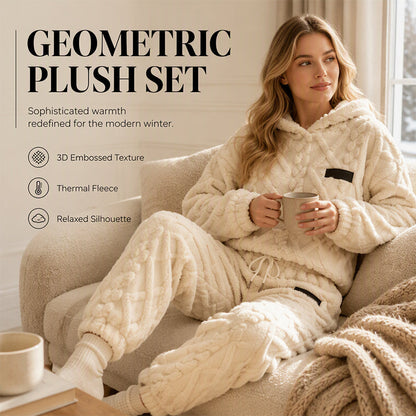 ⏳Hot Sale-50% OFF🍂 Embossed Geometric Plush Set – Timeless Comfort & Effortless Style For Every Occasion