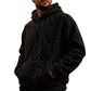 ⏳LAST DAY SALE ONLY ￡16.99!!✨Men's Winter Lined Hoodie Jacquard Pattern Long Sleeve Pullover Sweatshirt for Casual Outdoor Wear✨
