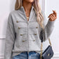 ⏳LAST DAY SALE ONLY￡21.99!🔥✨ Effortless Elegance | Women's Casual Double Zipper Sweater Jacket