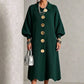 🍂Autumn Hot Sale 59% OFF🔥✨Women's Lantern Sleeve Ribbed Knit Maxi Dress