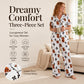 ⏳LAST DAY SALE 50% OFF!!🐮Cute Highland Cow Print, 3-Piece Fun Pajama Set – Cozy Lounge & Sleepwear ✨