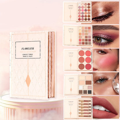 💄50% OFF NOW!🥳🥳 All-in-One Makeup Book Palette – Multi Layer Eyeshadow Blush Contour Highlight Makeup Kit, Portable Foldable Makeup Book for Daily & Party Makeup