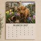 🐮 2027 Highland Cow Wall Calendar – Cozy Farmhouse Decor for Your Home