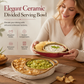 💖Black Friday Mega Deal – 50% off!💖Retro Ceramic Divided Baking Dish with Single Handle