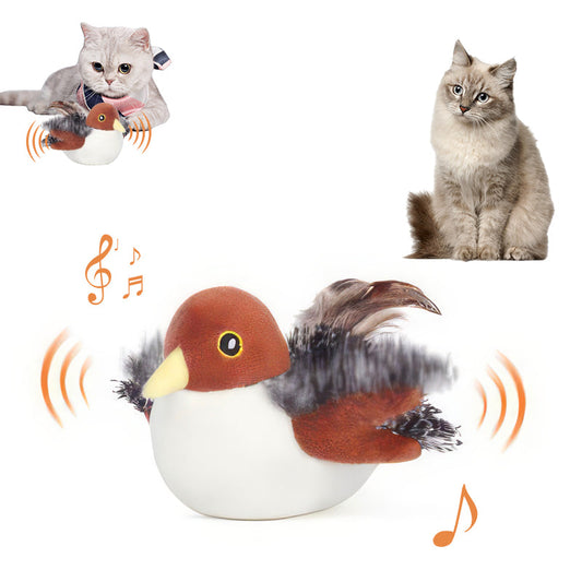 Christmas Sale🎶🦜Interactive Chirping & Flapping Toy for Pets